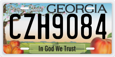 GA license plate CZH9084