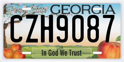 GA license plate CZH9087