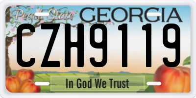 GA license plate CZH9119