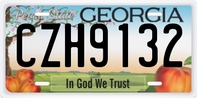 GA license plate CZH9132