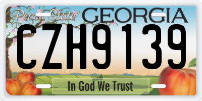 GA license plate CZH9139