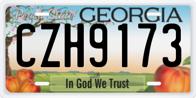 GA license plate CZH9173