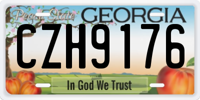 GA license plate CZH9176