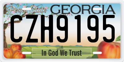 GA license plate CZH9195