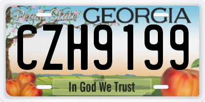 GA license plate CZH9199