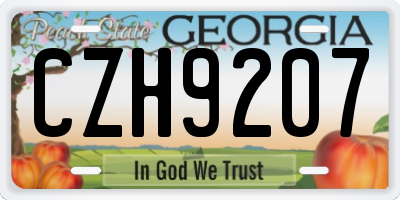 GA license plate CZH9207