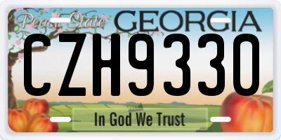 GA license plate CZH9330