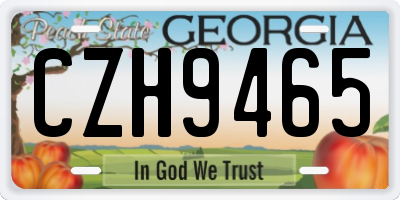GA license plate CZH9465