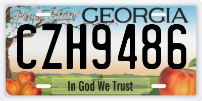 GA license plate CZH9486