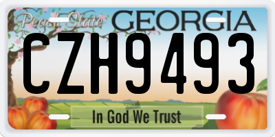 GA license plate CZH9493