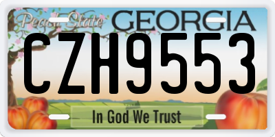 GA license plate CZH9553