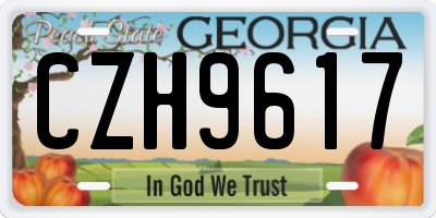 GA license plate CZH9617