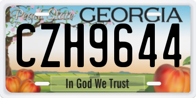 GA license plate CZH9644