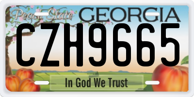 GA license plate CZH9665