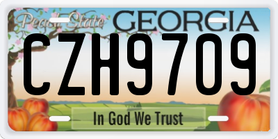 GA license plate CZH9709