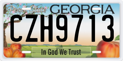 GA license plate CZH9713