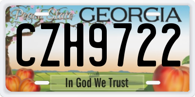 GA license plate CZH9722