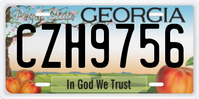 GA license plate CZH9756