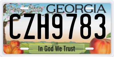 GA license plate CZH9783