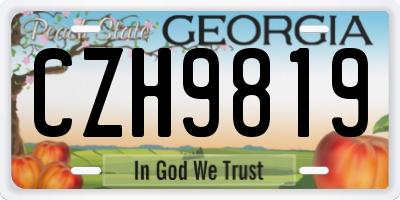 GA license plate CZH9819