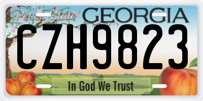 GA license plate CZH9823