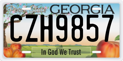 GA license plate CZH9857