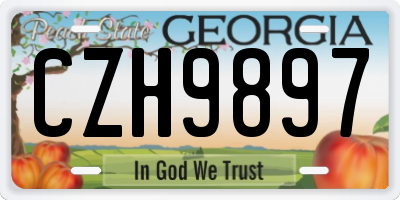 GA license plate CZH9897