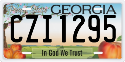 GA license plate CZI1295