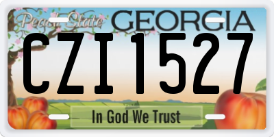 GA license plate CZI1527