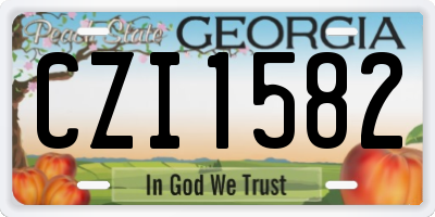 GA license plate CZI1582