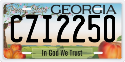 GA license plate CZI2250