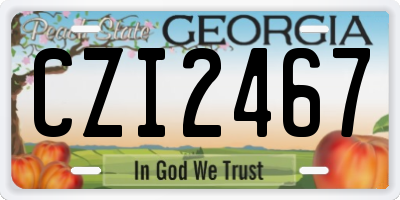 GA license plate CZI2467