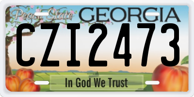 GA license plate CZI2473