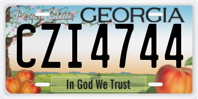 GA license plate CZI4744