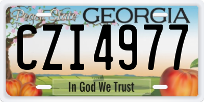 GA license plate CZI4977