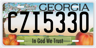 GA license plate CZI5330