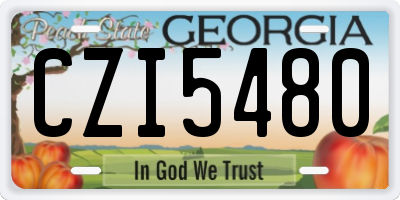 GA license plate CZI5480