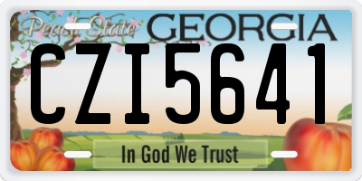 GA license plate CZI5641