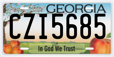 GA license plate CZI5685