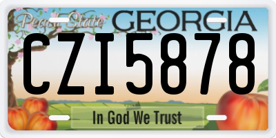 GA license plate CZI5878