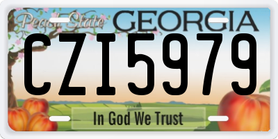 GA license plate CZI5979