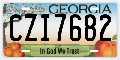 GA license plate CZI7682