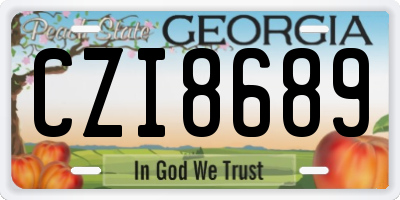 GA license plate CZI8689