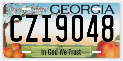 GA license plate CZI9048