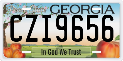 GA license plate CZI9656