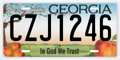 GA license plate CZJ1246