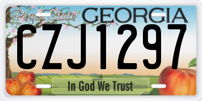 GA license plate CZJ1297