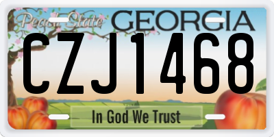 GA license plate CZJ1468