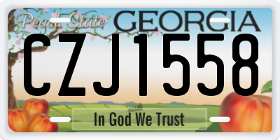 GA license plate CZJ1558