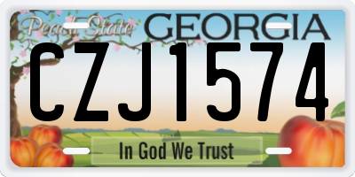 GA license plate CZJ1574